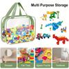 Durable Multicolor PVC Storage Bags PVC Material Waterproof Reusable Zipper Pouch Zipper Closure Travel Organizer