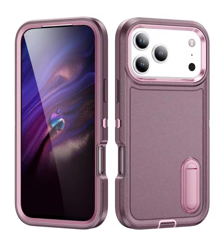 Case For iPhone 17 16 15 14 13 12 11 Pro Max Plus 16e 17Air Heavy Duty Shockproof Anti-Scratch Rugged Protective Kickstand Cover