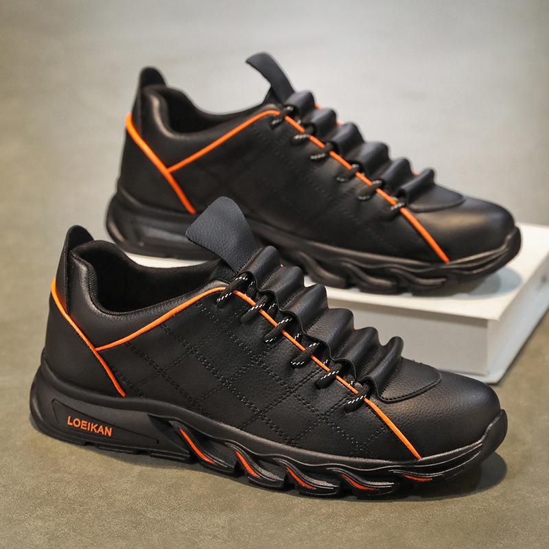 

2025 spring and summer large size business casual shoes size 48 leather surface retro trend lace-up small leather shoes men s shoes 44 помаранчевий