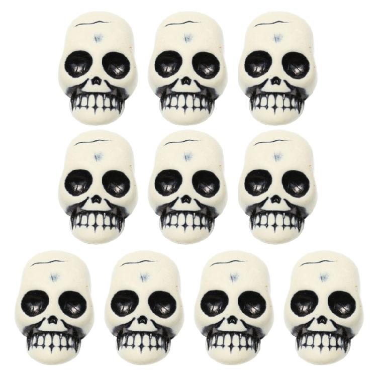 10Pcs Simulation Skull Model Toy Modern Mini Skull DIY Halloween Decoration 1