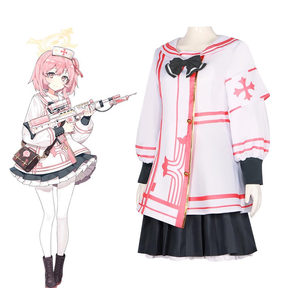Blue Archive Serina Nurse Cosplay Costume Cartoon Game Character Maid Roleplay