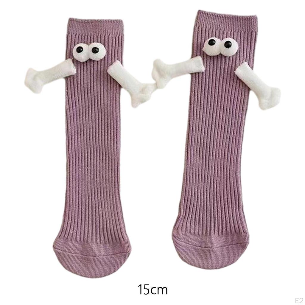 Mittellange Süße Socken Bequem für Damen Herren Paar Händchen haltend