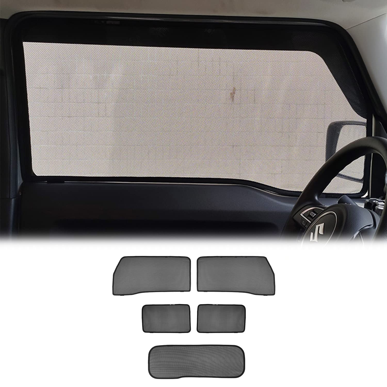

New Suzuki Jimny Car Screen Door for JB64 and Jimny Sierra car window insect car car window UV direct sunlight thermal interior custom design full чёрный
