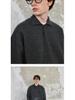 Men's Slim Fit Lapel Polo Knit Sweater - Long Sleeve, Trendy Korean Style for Autumn and Winter