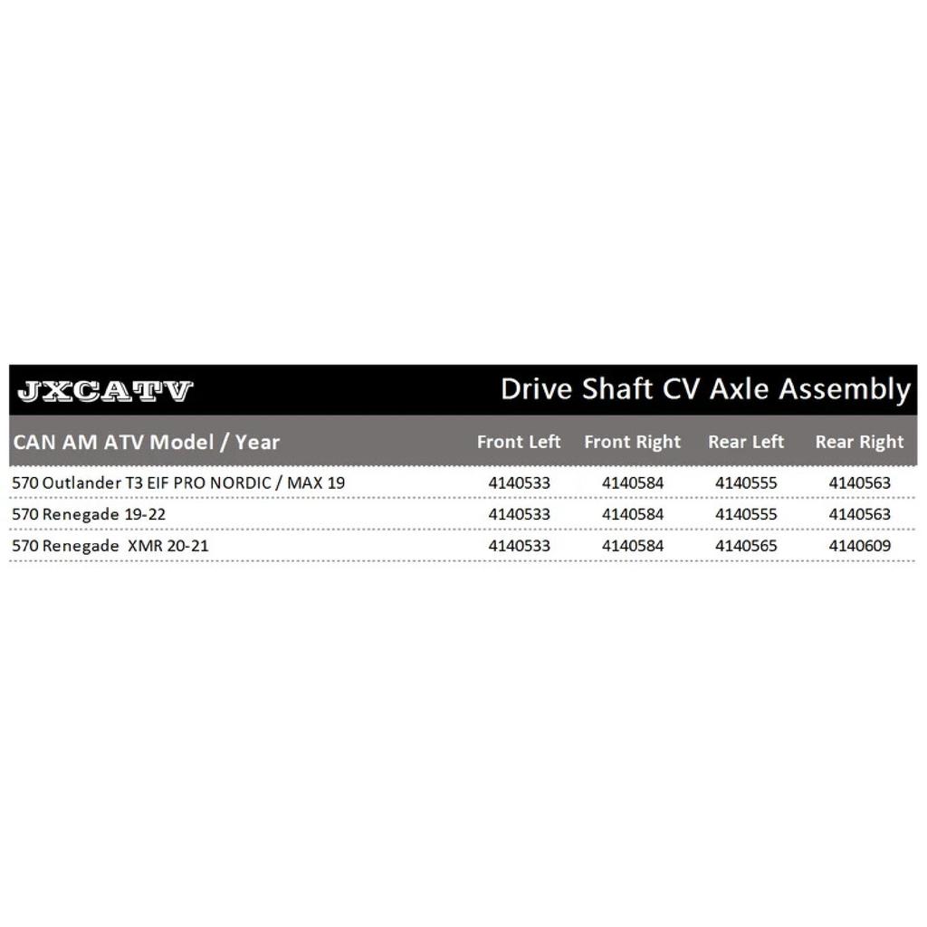 Duty Drive Shaft CV Axle For Can-Am Outlander Renegade 570 705402235