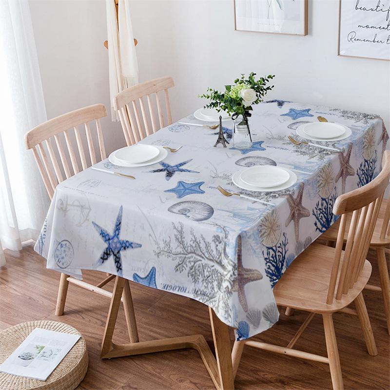Christmas Winter Dwarf Tablecloths Waterproof Kitchen Coffee Table For Living Room Home Decor Dining Table