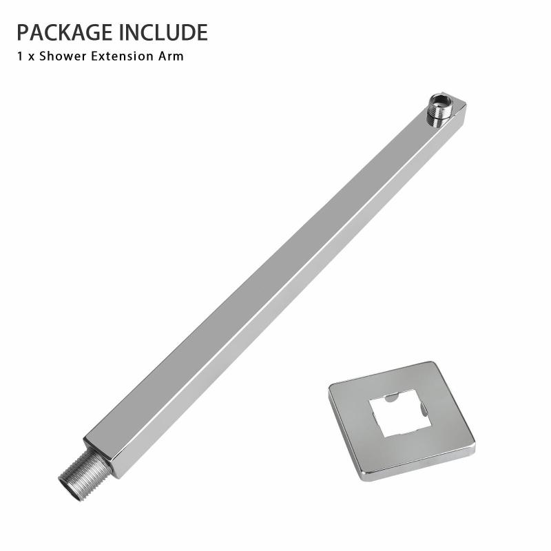 Cheap 16'' 40cm Ceiling Shower Head Extension Arm Wall Mounted