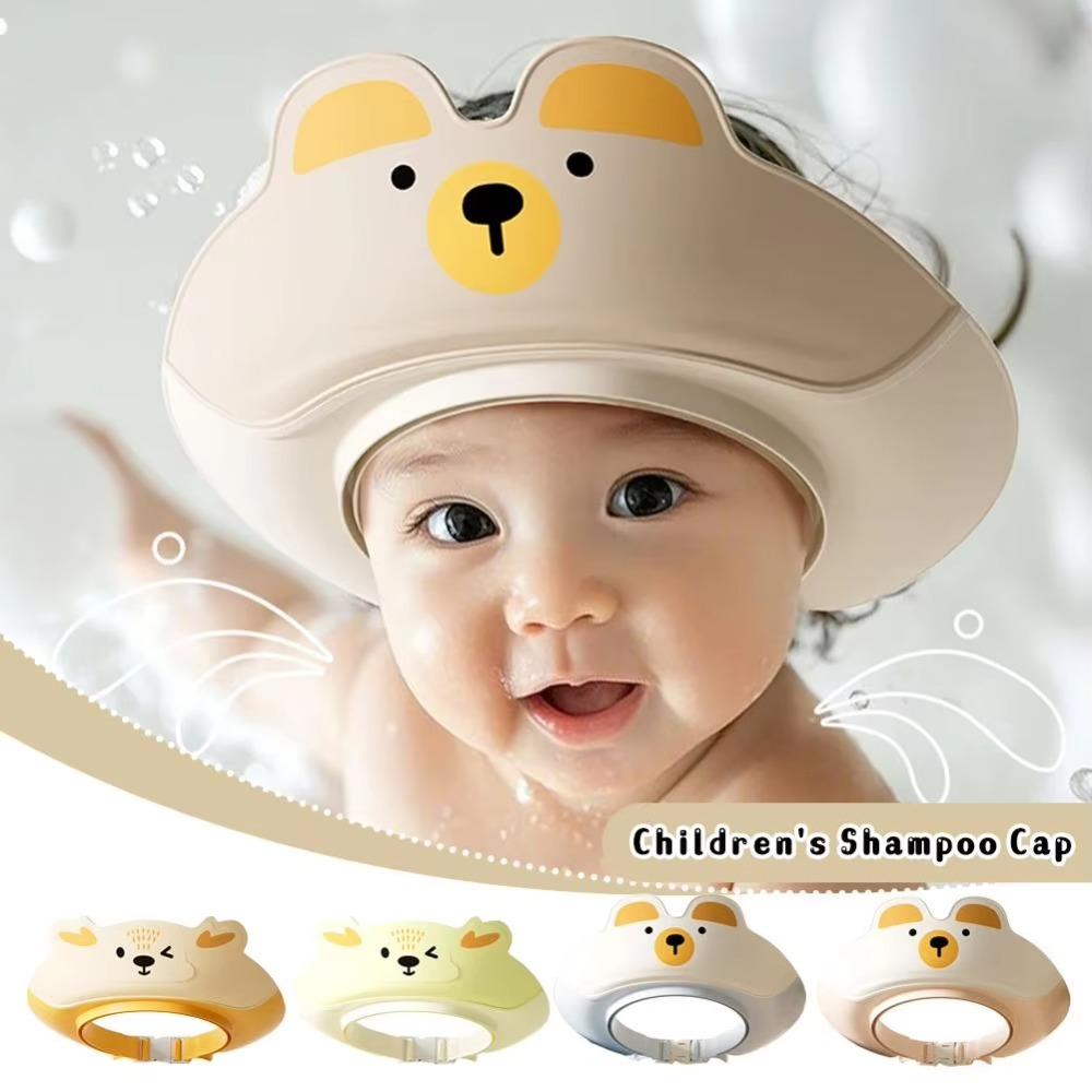 Upward Brim Shampoo Cap Soft Inner Ring Baby Bath Protective Cap Waterproof Baby Bath Hat Children