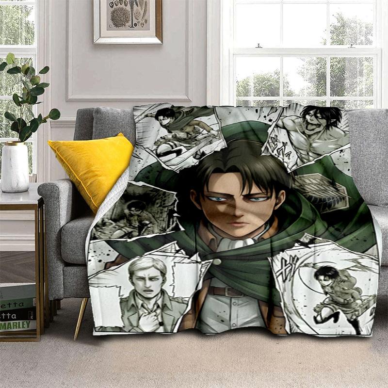 Attack Titan Levi Tapestry Blanket Soft And Comfortable Home Decor Office Rest Blanket Gift Machine Washable