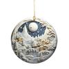 2D Acrylic Christmas Ornament Lightweight Home Office Indoor Holiday Party Xmas Tree Hanging Decoration Pendant Festival Gift