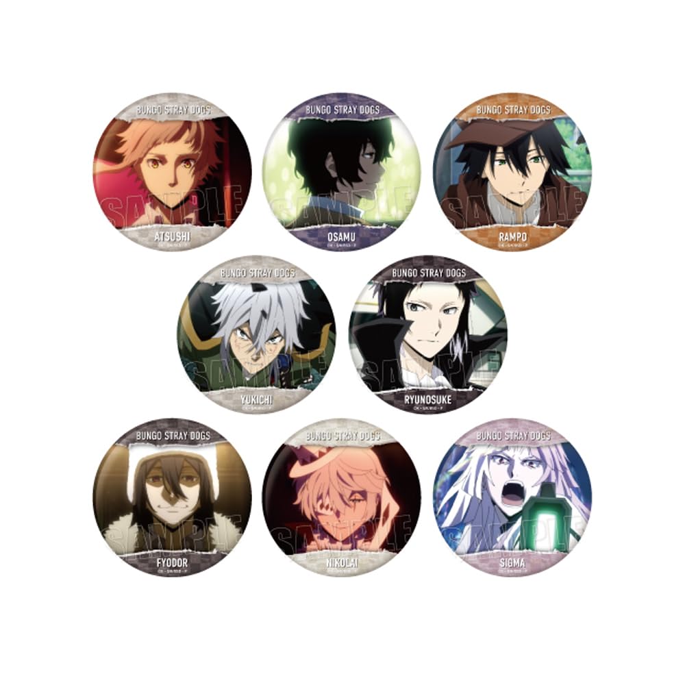 

Bungo Stray Dogs Trading Big Can Badge Box Vol.2 8-piece