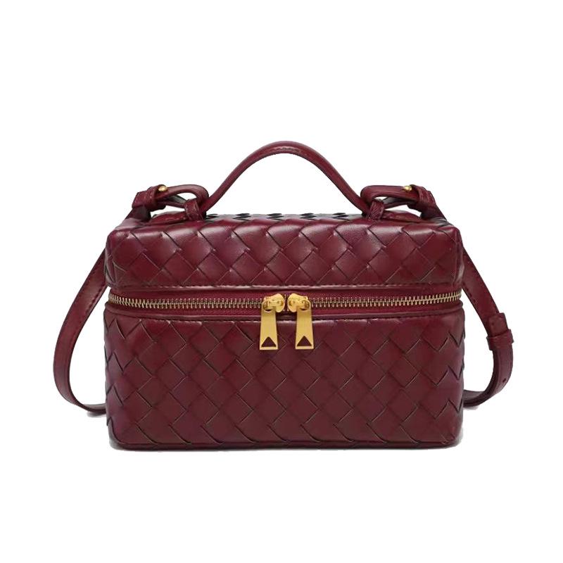 Bolso bandolera de piel de oveja tejida de cuero genuino MCBV 2024 para mujer