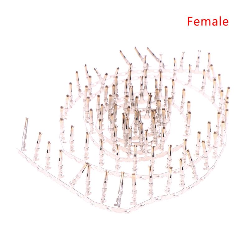 100Pcs 1.0Mm Female Socket For Db Terminal Connector Gold Plated Male/Female Pin For Nixie Clock Tubes In12 In18 Qs27-1 Sz4-1