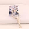 Creative Square Ring Buckle Phone Holder with Metal Adhesive - Women's Vertical Screen Design