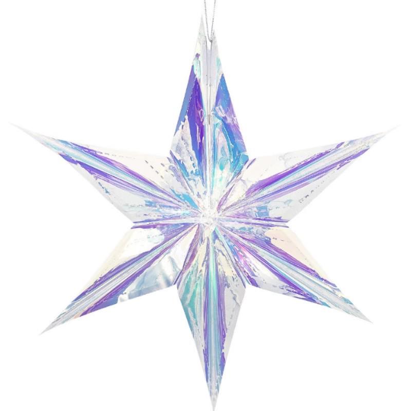 Seven-Color Gradient Flower Ball: Neon Film Snowflake Decoration for Parties & Events