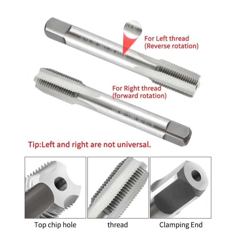 High Speed Steel HSS Spiral Threading Tap Silver Gold Metric Screw Taps