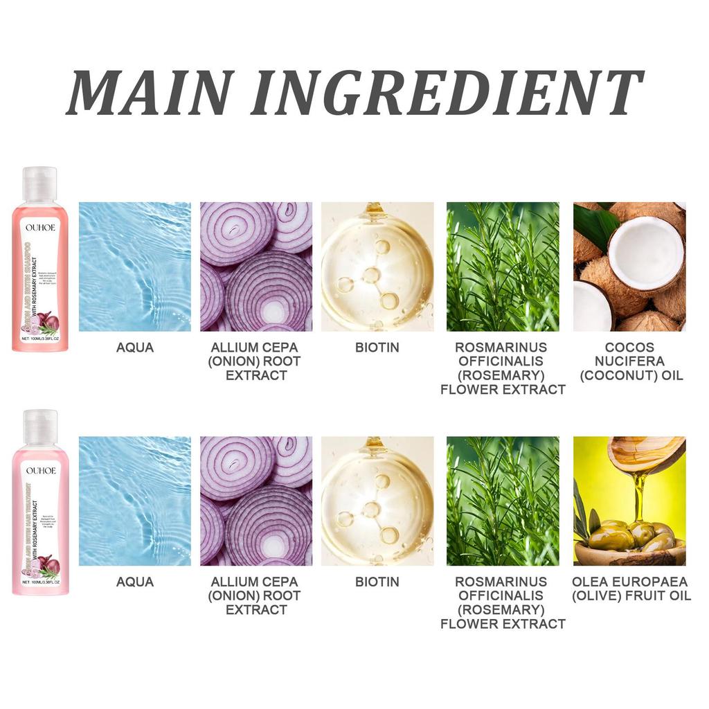 Zwiebel-Biotin-Rosmarin-Shampoo-Set nährt Haarwurzeln und Kopfhaut