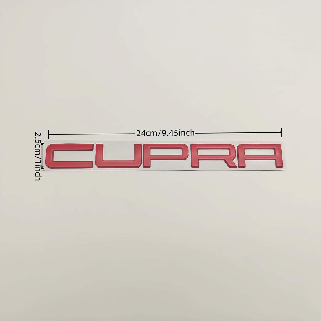 1 st 3D Metall CUPRA Märke Klistermärke Skärm Baklucka Framhuv Grill Emblemdetalj för CUPRA