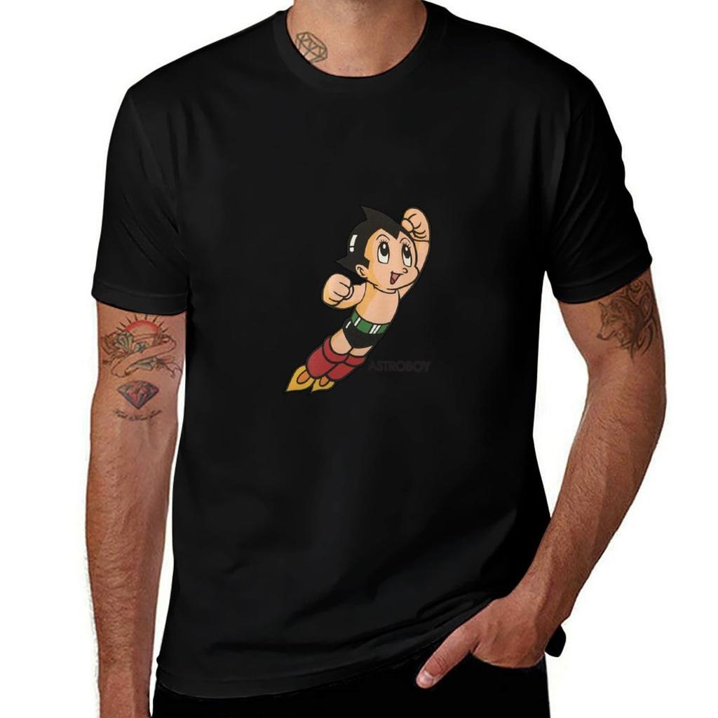 Vintage Astroboy Anime Robot Show Astro Boy Space Art Childhood Cartoon Manga T-Shirt Soft Cott