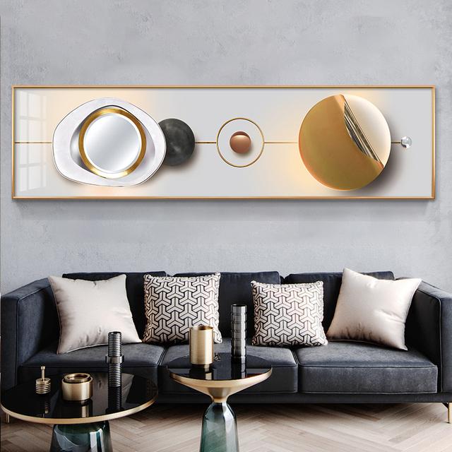 Modern Luxury Abstract Geometric Canvas Painting Wall Pictures Ribbon Posters Bedroom Bedside Hotel Home Decoration Cuadros