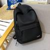 Women Lightweight Waterproof Backpack Solid Color Student Schoolbag