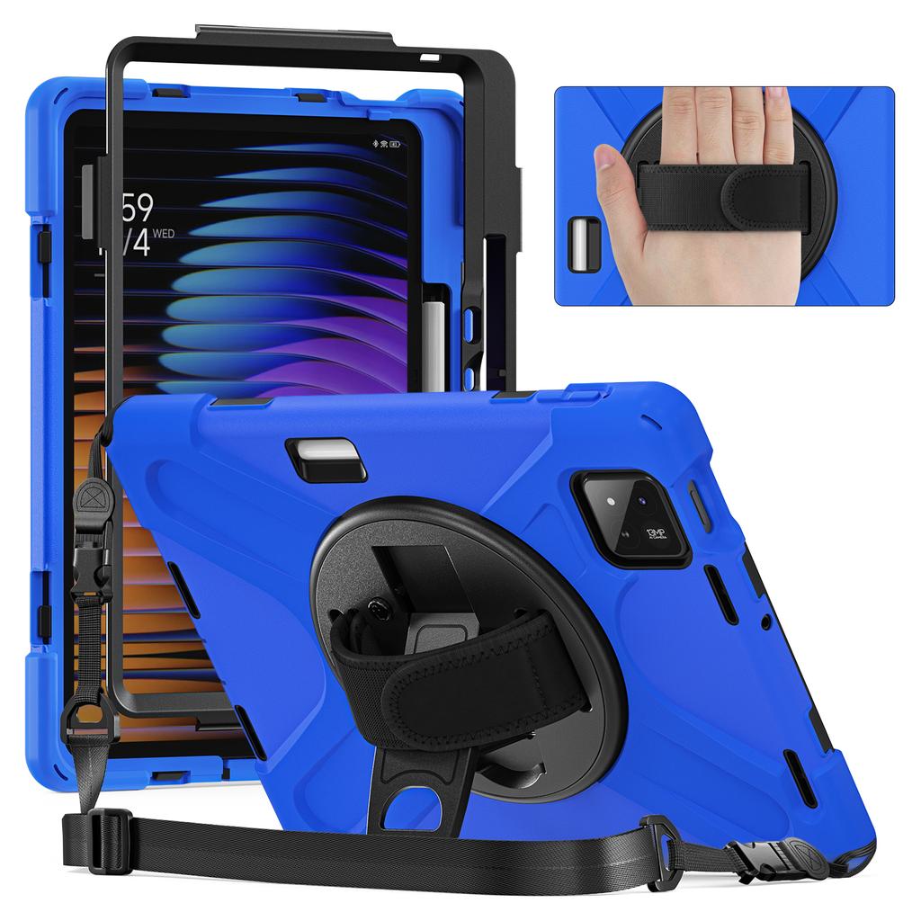 For Xiaomi Pad 8 Pro/Pad 8/Pad 7 Pro/Pad 7 Kickstand Case TPU PC Silicone Tablet Cover with Shoulder Strap