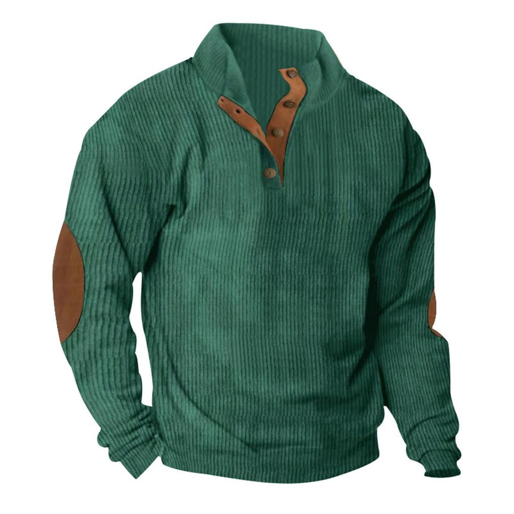 Autumn and winter new men's outdoor jacket corduroy casual stand-up collar long-sleeved sweater