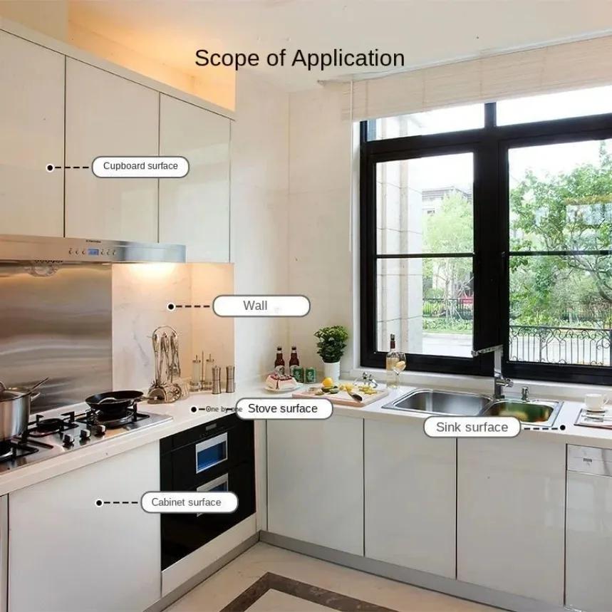 Marble Kitchen Self-adhesive Oilproof Tile Wallpaper Moisture-Proof Countertop Pantry Sticker Bathroom Waterproof Wall Stickers