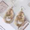 European & American Retro Multi-layer Metal Circle Earrings - Personalized Long Statement Drops