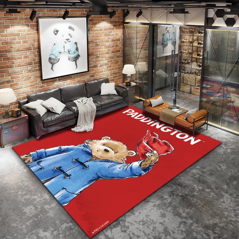 Paddington Bear Carpet Rug for Living Room Bedroom Home Sofa Decoration,Kids play Nonslip Floor Mat