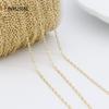 Multi Styles 14K Gold Plated Brass Necklace Chain Bulk for Jewelry Making Findings,DIY Jewelry Making Components Wholesale