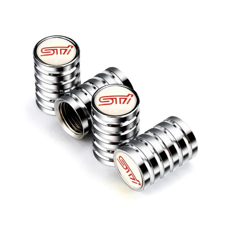 4pcs Alloy Car Tire Valve Caps Wheel Stem Dustproof Covers for Subaru STI XV WRC WRX BRZ FORESTER IMPREZA LEGACY OUTBACK LEVORG siu2