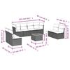 9 Piece Garden Sofa Set with Cushions Beige Poly Rattan