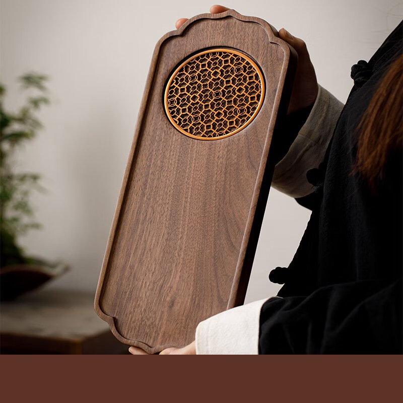 

Yuyi Angel Lace Trim Walnut Dry Bubble Tea Tray