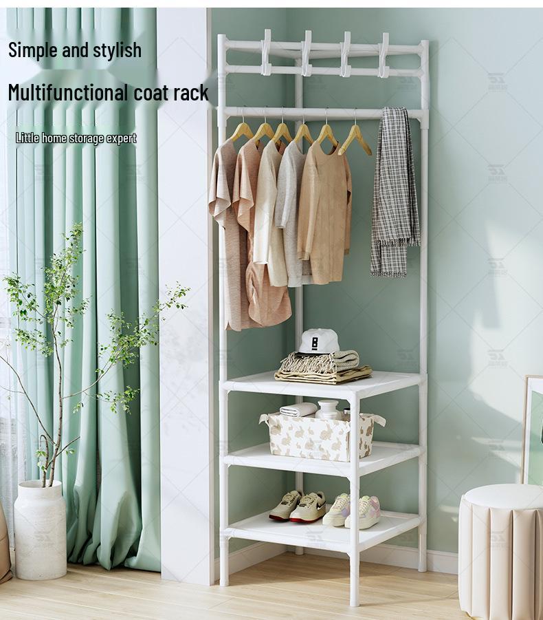 Home Youxin Corner Storage Shelf for Clothes and Hats - Dustproof, Elegant, and Space-Saving Design
