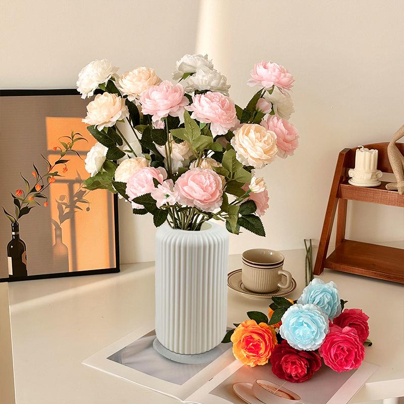 Nordic Vases Plastic Imitation Ceramic Flower Pot Flower Arrangement Container Home Desktop Decoration Wedding Arrangement