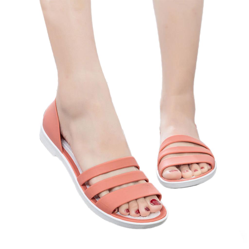 Women's Flat Beach Sandals Slip On Summer,Summer Vacation Women's Casual Flat Slides Perfect Beach & Pool Footwear Summer Travel