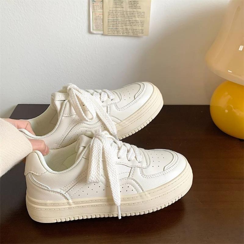 

Students increase the height of casual sports board shoes Spring and Autumn new versatile niche design sense thick-soled white shoes women s 40