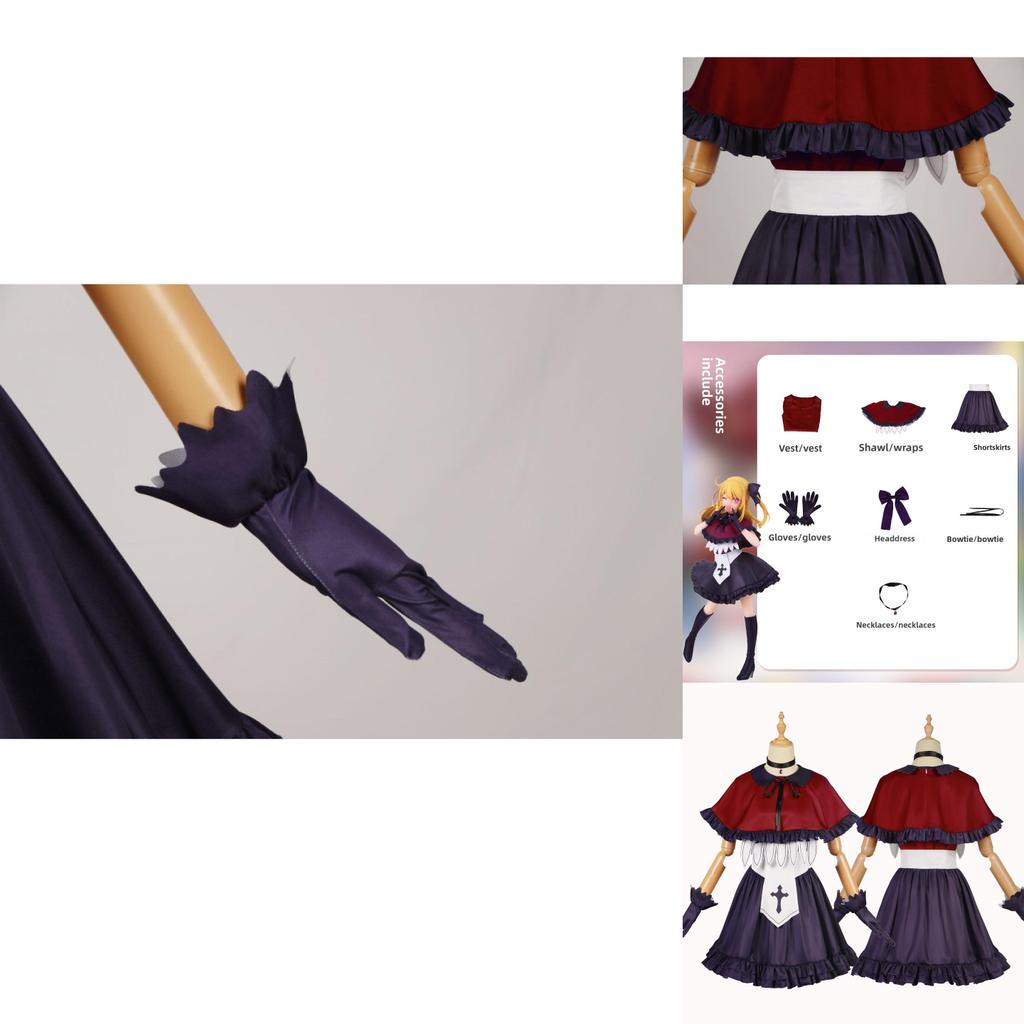 Oshi No Ko Hoshino Rubii Cosplay Stage Costume Dress Set Halloween Party Role
