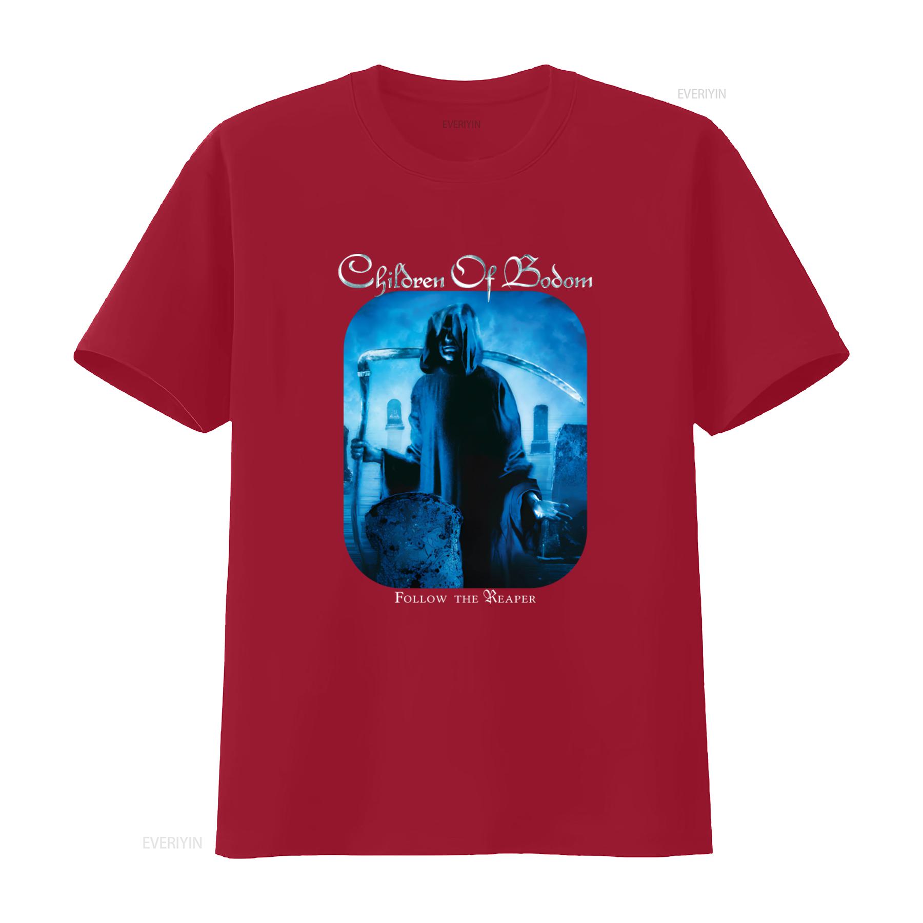 

NWT Children of Bodom Follow the Reaper Melodic Death Metal Band T Shirt S 4XL vintage Washed streetwear Top For Everyday Wear S