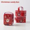 Christmas Gift Tin Box Cartoon Santa Claus Merry Christmas Tinplate Boxes Xmas New Year Candy Cookie Packaging Boxes Decorations