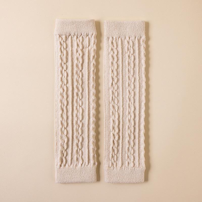 

Double-sided Fleece Winter Thick Knee-High Socks - Unisex Baby & Children, Pure Color, Infant Knee Protector One Size (Fits 0-4 Years, Tube Length ±28cm) бежевий
