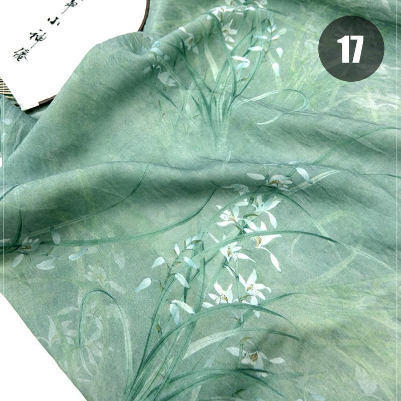 

50x150 см летняя тонкая льняная ткань Tencel в китайском стиле династии Тан принцесса живопись ткань для самостоятельного шитья платье ханьфу чонсам 50x150cm