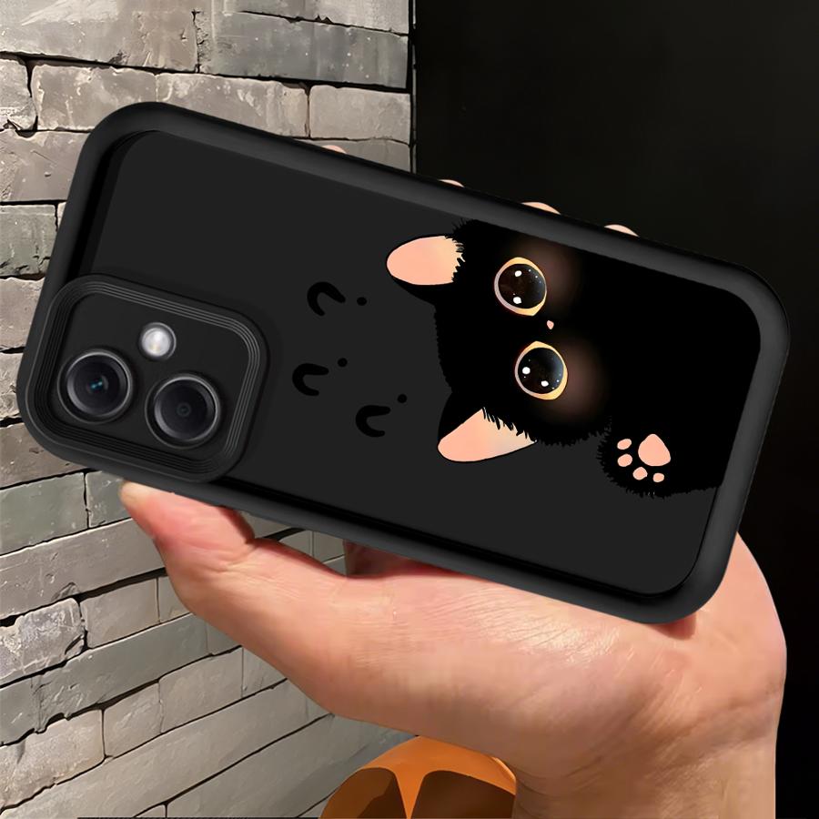 Phone Cover Case for Xiaomi Poco F8 C50 X3 Pro C61 X3 NFC C51 Hello Cute Blacks Cat