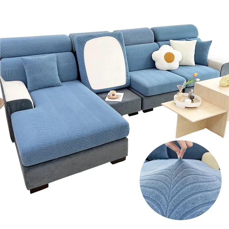 jacquard leave printed sofa cushion covers,sofa cover for living room ,couch cover,L shape sofa protector,home decoration