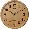 RHYTHM Radio-Controlled Analog Wall Clock with Continuous Second Hand, Brown, 32.9x4.7cm, Lively Alice Design, 8MY501SR07