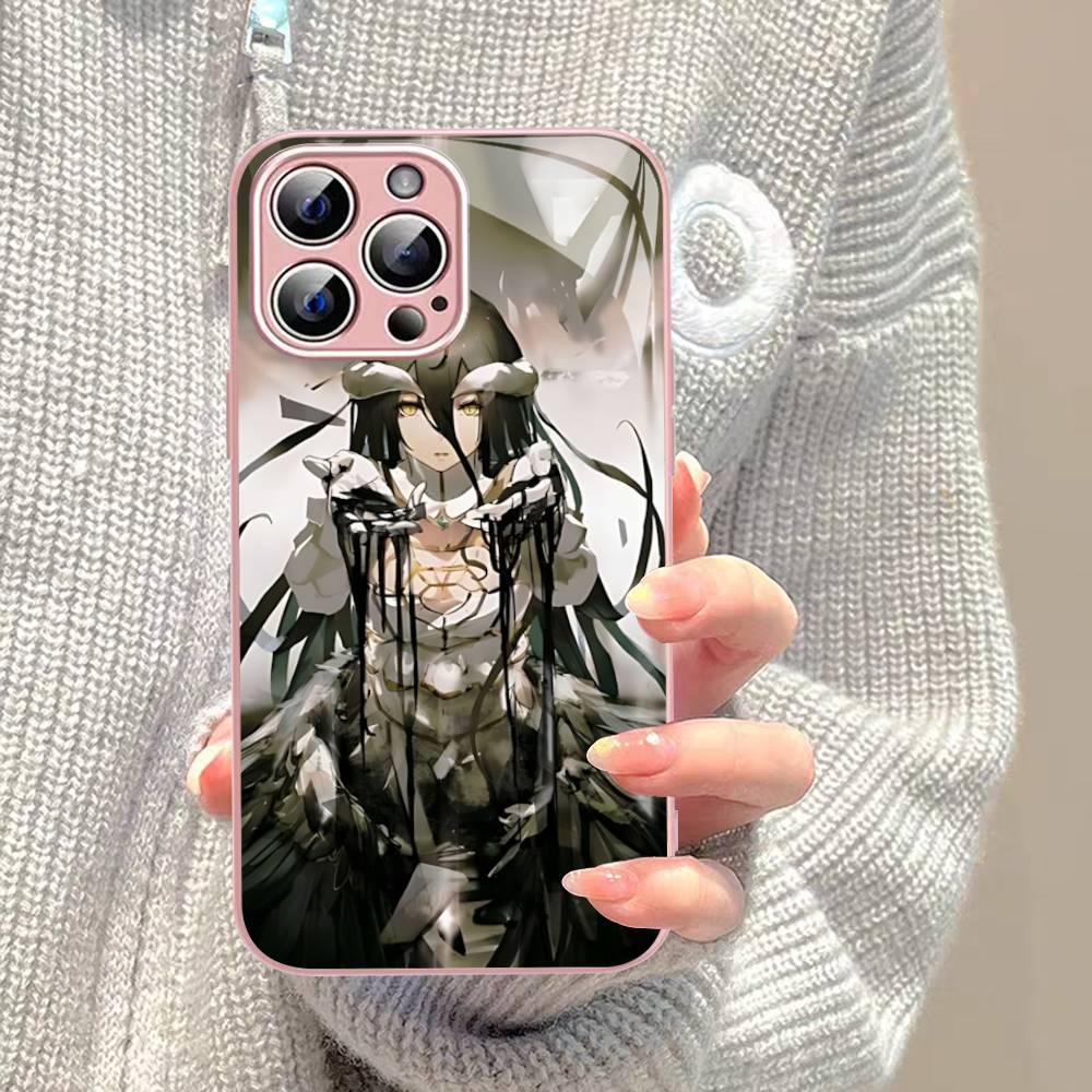 Cartoon Anime A-AlbedoS For IPhone 14 13 12 Mini 11 Pro XS Max X XR 14 Plus Tempered Glass Cover