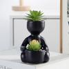 Nordic Succulent Ceramic Small Flower Pot Office Desktop Cute Decoration Imitation Character Green Plant Potted Vase Flower Pot