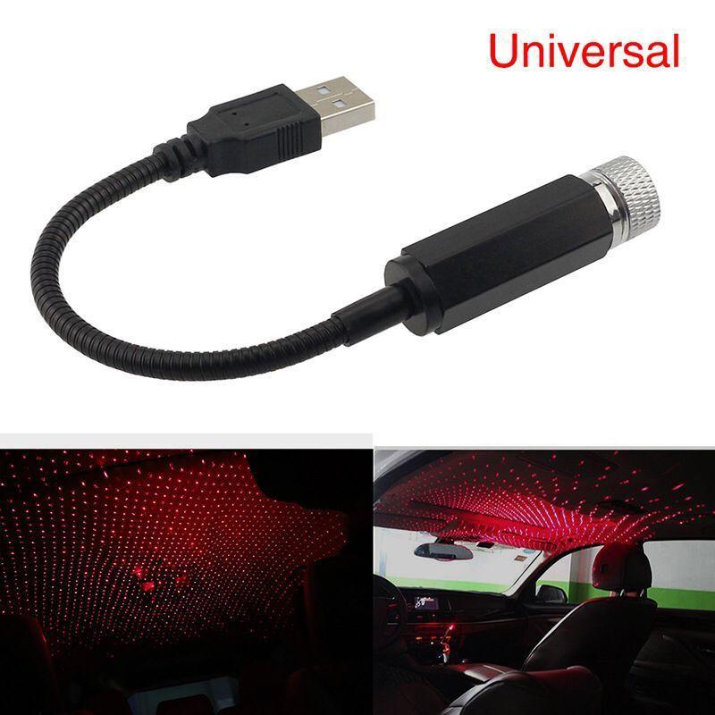 2/1X Romantic LED Starry Sky Night Light 5V USB Powered Galaxy Star Projector Lamp for Car Roof Room Ceiling Decor Plug and Play