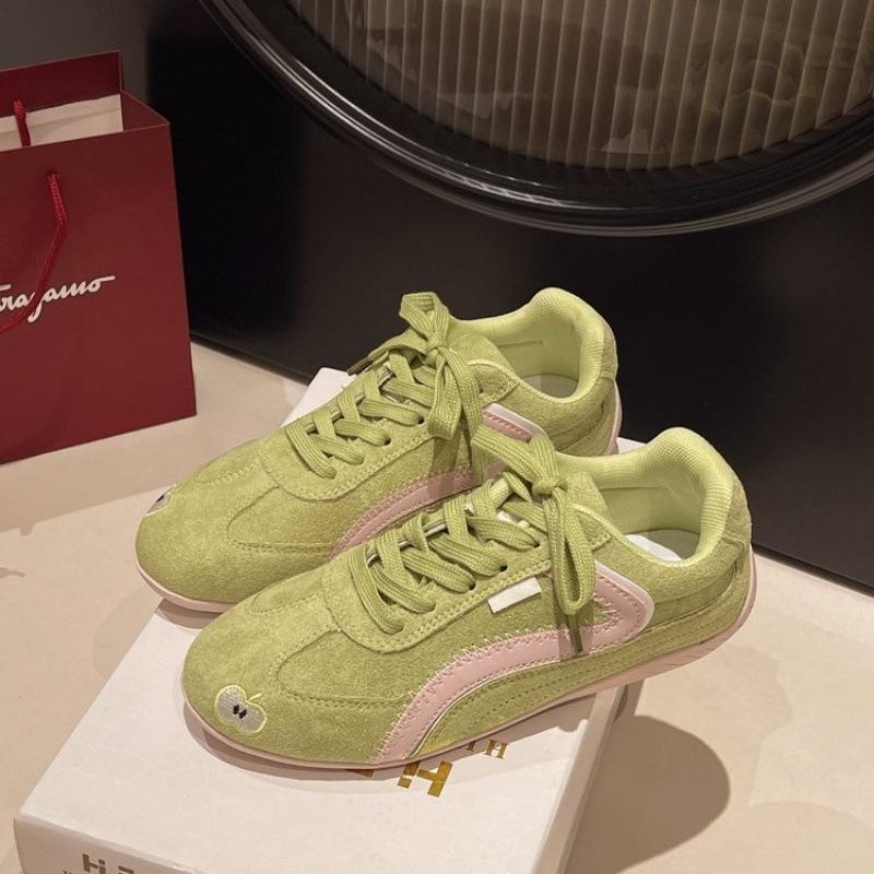 

Маленькие красные туфельки здесь~ Ретро немецкие тренировочные туфли универсальны, с цветовой гаммой, на шнуровке, повседневные спортивные туфли, женские, на тонкой подошве, Форрест Гамп 40 зелёный